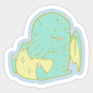 Baby Cthulhu Lies Dreaming Sticker